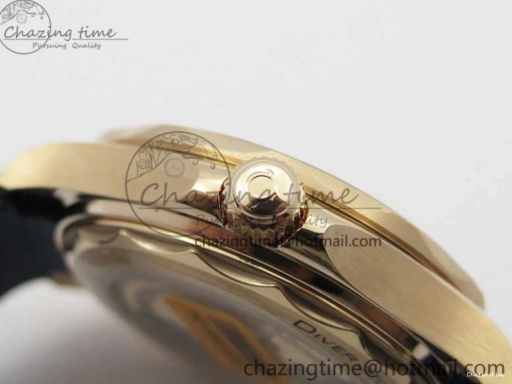 0411 2018 Seamaster Diver 300M RG Blue Ceramic VSF 1:1 Best Edition Blue Dial on Blue Rubber Strap A WeatherProof 7914